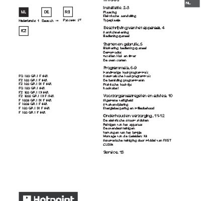 HOTPOINT-ARISTON F 1039GP.1 IX F HA