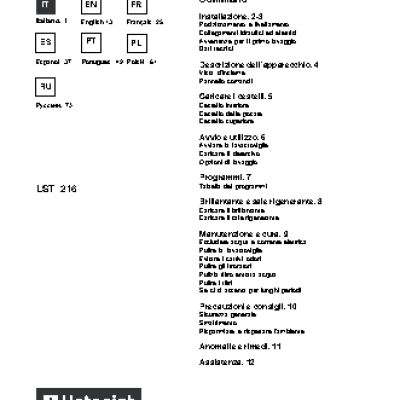 HOTPOINT-ARISTON LST 216 A