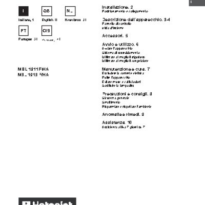 HOTPOINT-ARISTON MBL 1911 F (HA)