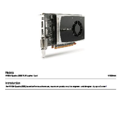 HP nVidia Quadro 2000 1GB PCIE 2xDP DVI (WS094AA)