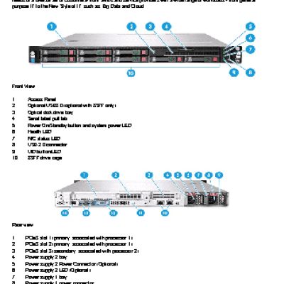 HP Proliant DL160 Gen9 Hot Plug Rack(1U)/Xeon6C E5-2609v3 1.9GHz(15Mb)/2x8GbR1D_2133/H240 (769505-B21)