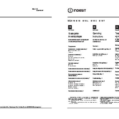 INDESIT BEA 18
