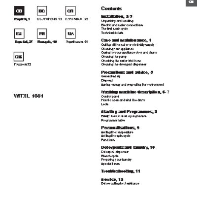 INDESIT WITXL 1051 (EU)