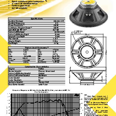 JENSEN LOUDSPEAKERS BP15/250 8 Ohm