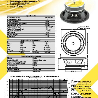 JENSEN LOUDSPEAKERS BP8/150 8 Ohm
