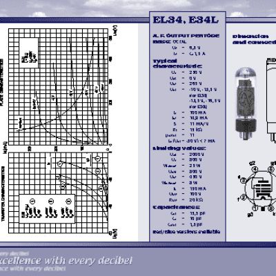 JJ ELECTRONIC EL34 (6CA7) Red (matched)