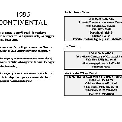 LINCOLN Continental (1996)