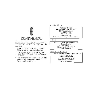 LINCOLN Continental (1997)