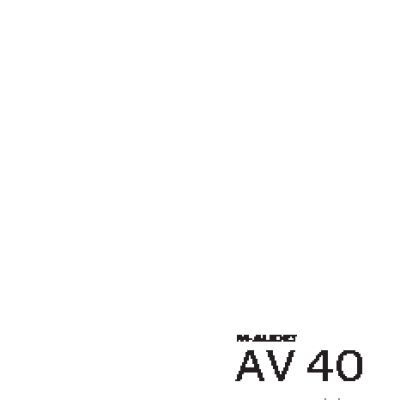 M-AUDIO Studiophile AV 40