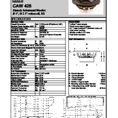 MOREL Classic Advanced Woofer CAW 428