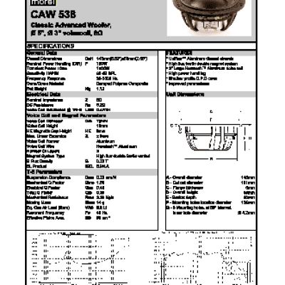 MOREL Classic Advanced Woofer CAW 538