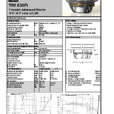 MOREL Titanium Former Woofer TIW 638FT