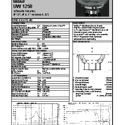 MOREL Ultimate Woofer UW 1258