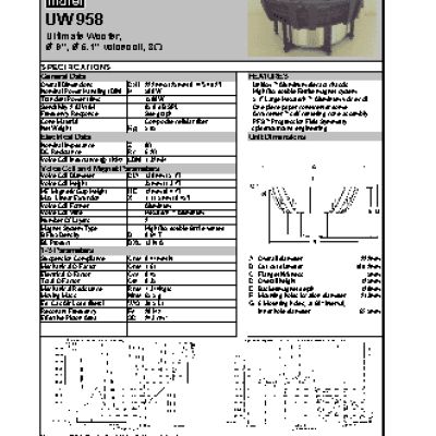 MOREL Ultimate Woofer UW 958
