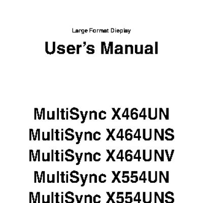 NEC MultiSync X554UN-2