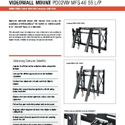 NEC Videowall Mount PD02VW MFS 46 55 P