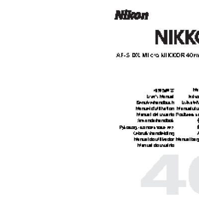 NIKON 40mm f 2.8G AF-S DX Micro Nikkor