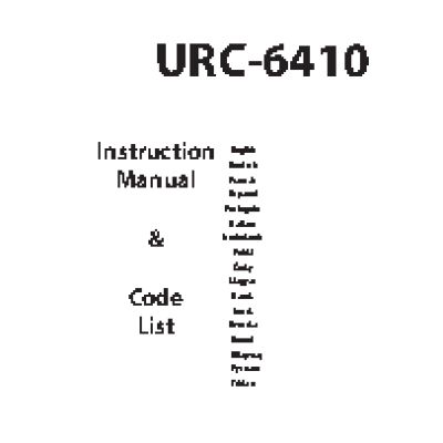 ONE FOR ALL URC6410 Simple TV