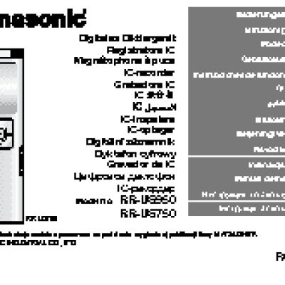 PANASONIC RR-US950 E-K