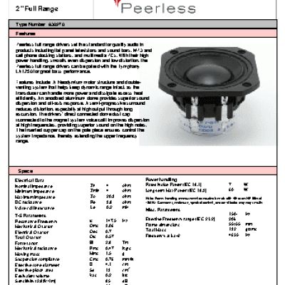 PEERLESS 2 4 Ohm 830970