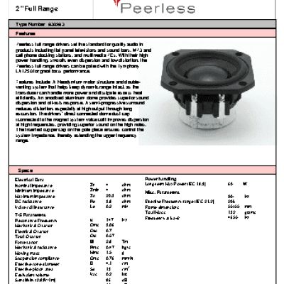 PEERLESS 2 4 Ohm 830983