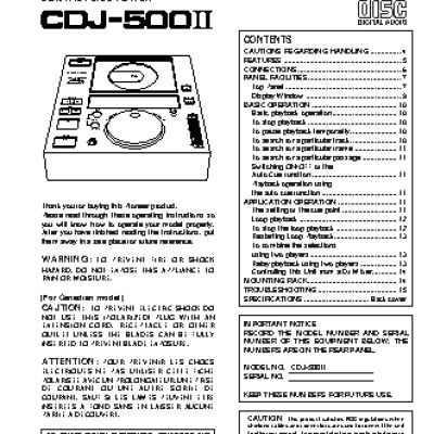 PIONEER CDJ-500II