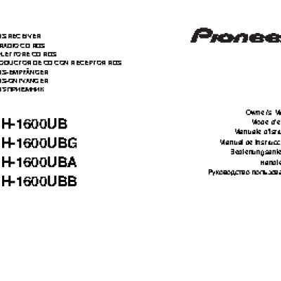 PIONEER DEH-1600UB (UBA) (UBB) (UBG)