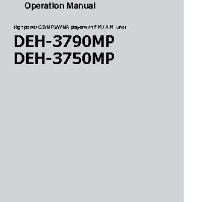 PIONEER DEH-3750MP / DEH-3790MP
