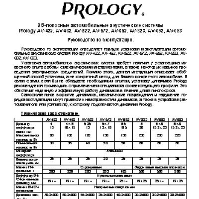 PROLOGY AV-422