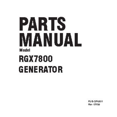 ROBIN SUBARU RGX7800/60Hz