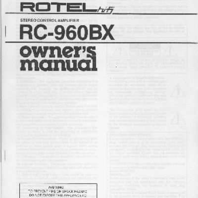 ROTEL RC960BX