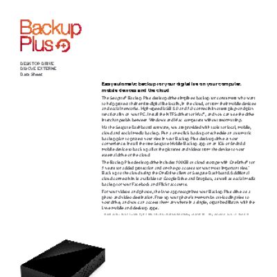 SEAGATE 6Tb Backup Plus STDT6000200