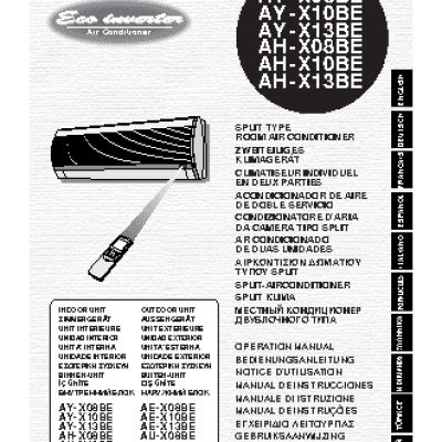 SHARP AY-X08-X10-X13BE / AH-X08-X10-X13BE