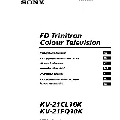 SONY FD TRINITRON KV-21CL10K