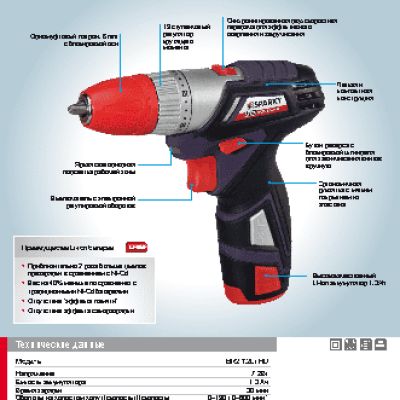 SPARKY BR2 7, 2Li HD