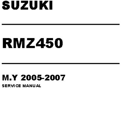 SUZUKI RMZ450 (2005-2007)