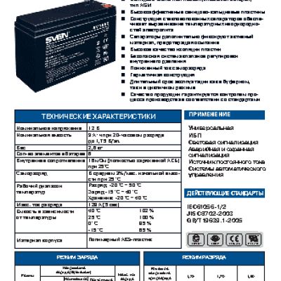 SVEN SV12-9 SV1290 9Ah