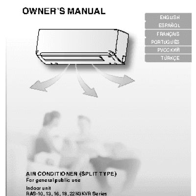 TOSHIBA RAS-10N3KVR-E/RAS-10N3AVR-E