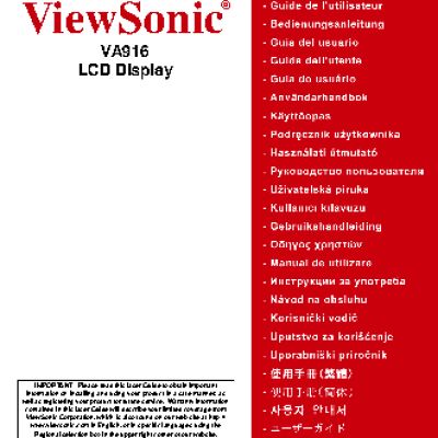VIEWSONIC VA916
