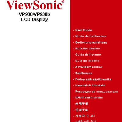 VIEWSONIC VP930