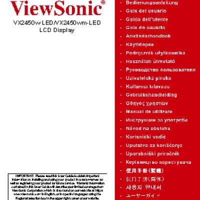 VIEWSONIC VX2450wm-LED