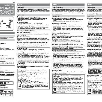 YAMAHA EPH20/30/50 / EPHC200/C300/C500 / YER-200/300/500