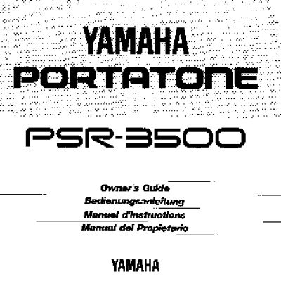 YAMAHA PSR-3500