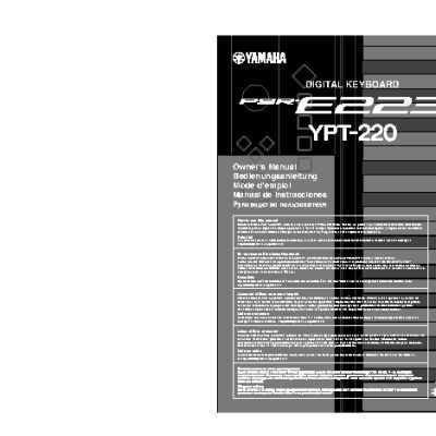 YAMAHA PSR-E223 / YPT-220