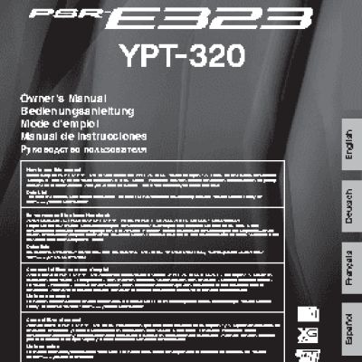 YAMAHA PSR-E323 / YPT-320
