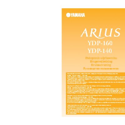YAMAHA YDP-140 / YDP-160 ARIUS